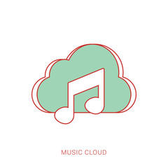 Music Cloud Logo Template