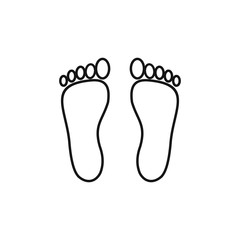 Fototapeta na wymiar footprint icon vector illustration sign