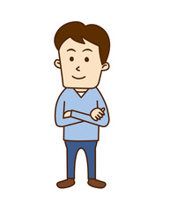 03_01_若者A_男性_腕組み