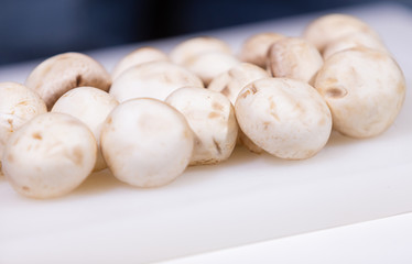 fried champignons. Home kitchen. Baked mushrooms