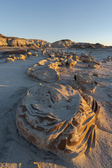 Bisti badlands, De-na-zin wilderness area, New Mexico, USA. Fantastic landscapes.