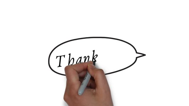 Wishing thank you note day on 26 december. 2d animation hand written text lettering whiteboard isolated white background with image picture. Quote banner animated Video concept fit for family friend