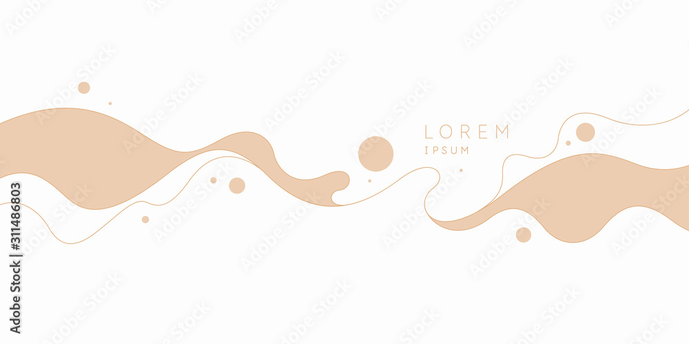 Poster poster with dynamic waves. vector illustration in minimal style. abstract background.