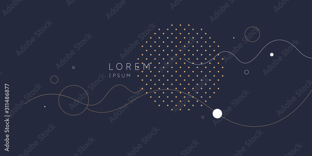 Poster poster with dynamic waves. vector illustration in minimal style. abstract background.