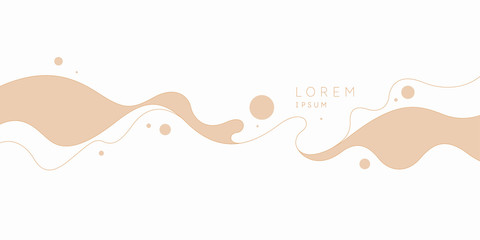 Poster with dynamic waves. Vector illustration in minimal style. Abstract background.