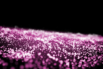 3D rendering pink energy wave particle element
