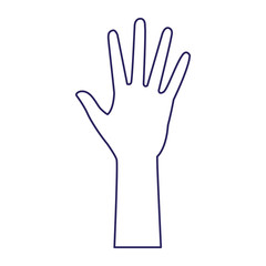 open hand icon, flat design