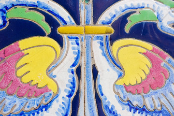 Great for textures Andalusia style wall Azulejos tiles background