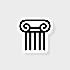 Сapital of antique column vector icon.