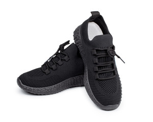 Women's sport shoes. Pair of sport shoes isolated on white background.