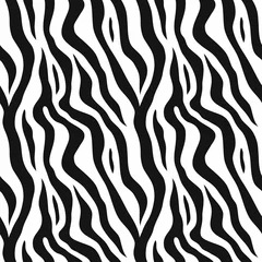 Tafelkleed Zebrapatroon, stijlvolle strepentextuur. Dierlijke natuurlijke print. Voor het ontwerpen van behang, textiel, hoes. Vector © Юрий Парменов