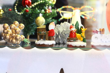 Shop decoration in Christmas and New Year