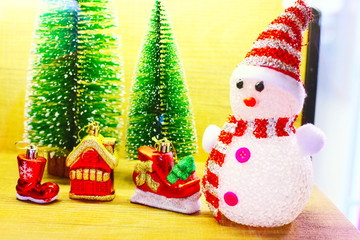 Shop decoration in Christmas and New Year