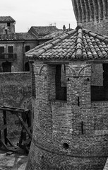 Mondavio (Pesaro Urbino Marches Italy): the medieval walls