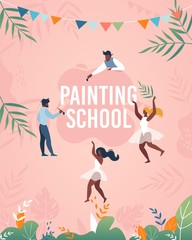 Painting School Colorful Advertising Flat Flyer