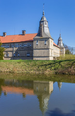 Fototapeta premium Towers of the historic castle Westerwinkel in Ascheberg, Germany