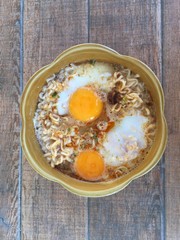 Boiled noodle with eggs