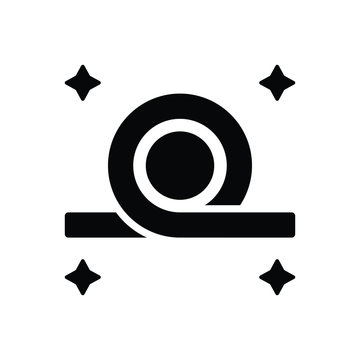 Black solid icon for bend 