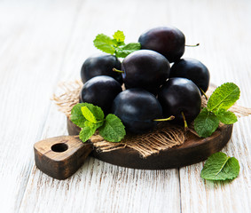 Fresh plums