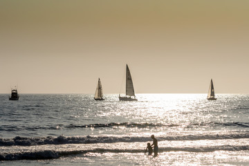 Oceanside Shimmering Seascape