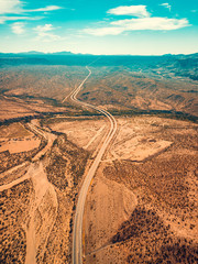 Aerial Desert Road
