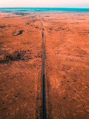 Aerial Road Desert