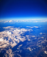 aerial view from plane