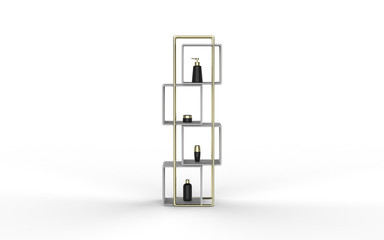 Display stand, retail display stand for product , display stands isolated on white background. 3d illustration