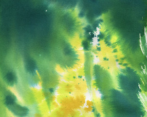 Abstract watercolor background. Colorful watercolor spots are brush painted.