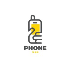 phone mobile hand logo