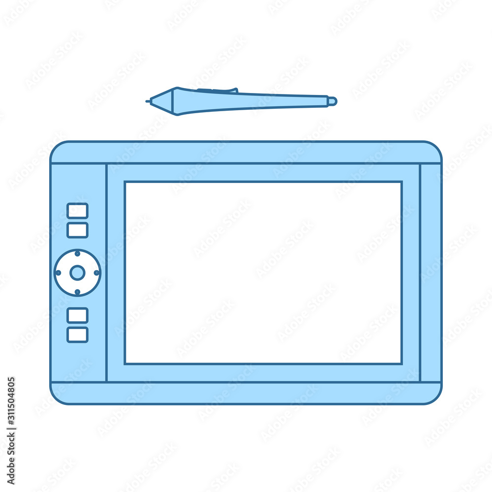 Sticker graphic tablet icon