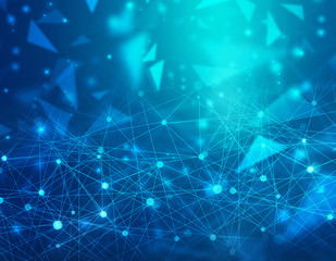 2d illustration Abstract futuristic electronic circuit technology background