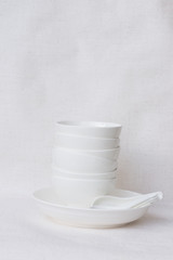 White ceramic tableware