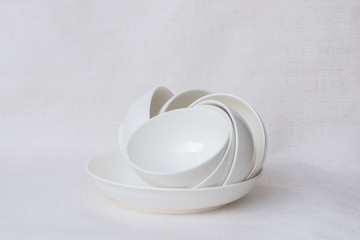 White ceramic tableware