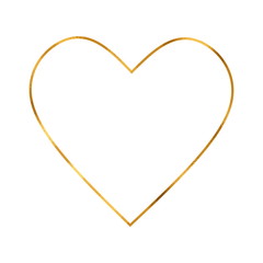 golden heart shape frame 