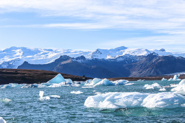 Jökulsárlón Glacier Lagoon in Southern Iceland