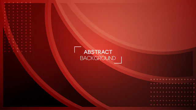 Modern And Futuristic Abstract Background With Geometric Shapes Composition. Red Wallpaper Design Concept.