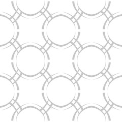 Geometric seamless pattern. Gray ornament on white background