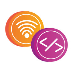 wifi connection signal button icon