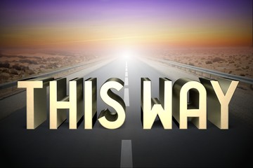 This way concept, road - 3D rendering