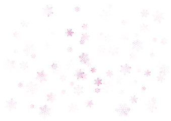 雪の背景　水彩　ピンク