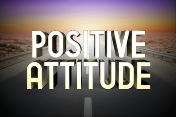 Positive attitude concept, road - 3D rendering