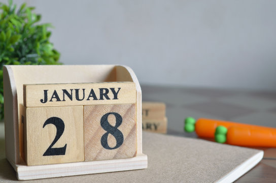 January 2, Appointment date with number cube design.