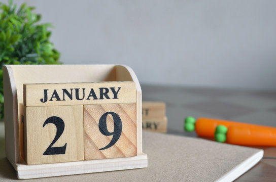 January 2, Appointment date with number cube design.