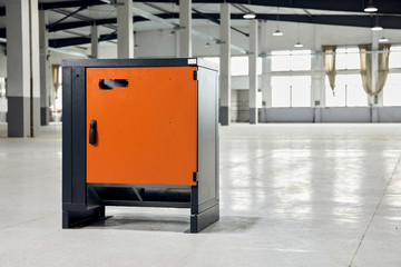 Large iron frame machine housing