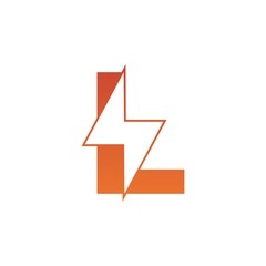 Letter L thunder power shape logo icon. Electrical Icon logo concept.