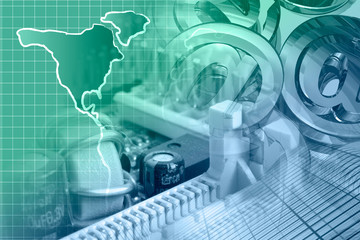 Electronic device, mail signs and map