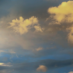 day blue sky with white cloud closeup as background