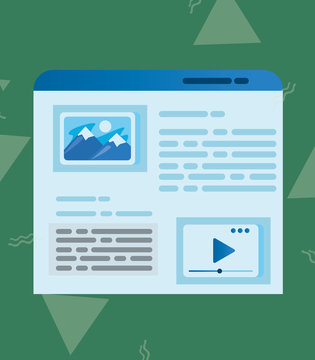 template webpage window isolated icon