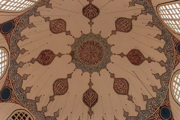 decorazione cupola moschea istanbul